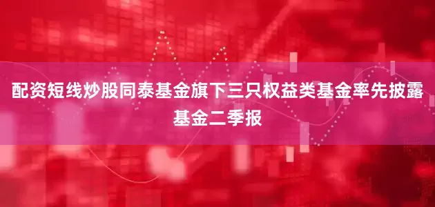 配资短线炒股同泰基金旗下三只权益类基金率先披露基金二季报